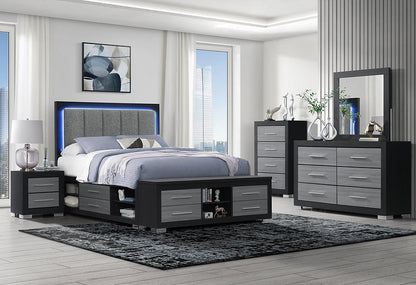 Emma (Black-Grey) Bedroom Set