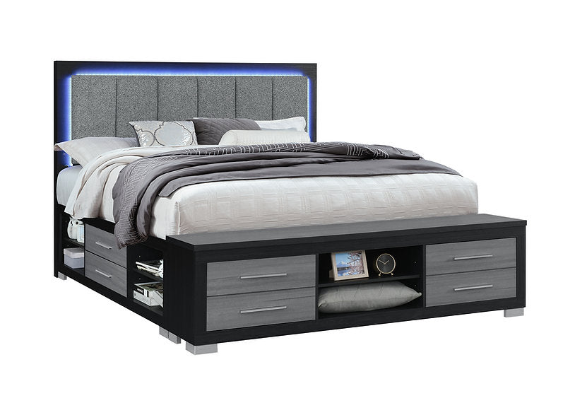 Emma (Black-Grey) Bedroom Set