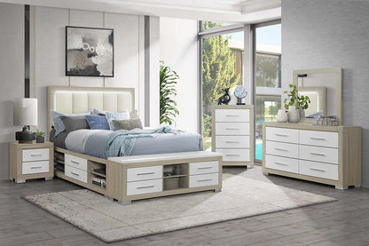 Emma (Natural-White) Bedroom Set
