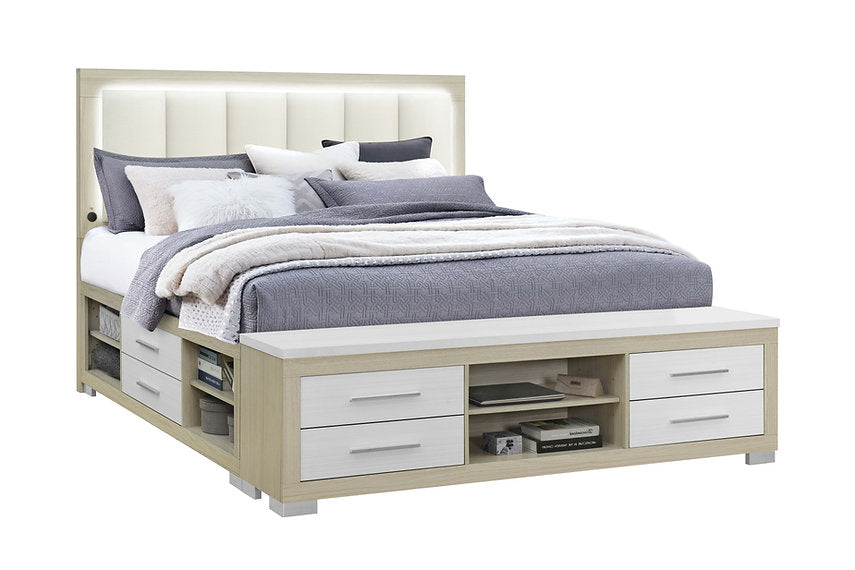 Emma (Natural-White) Bedroom Set