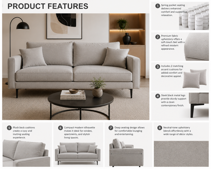 Grey 3 seater Sofa